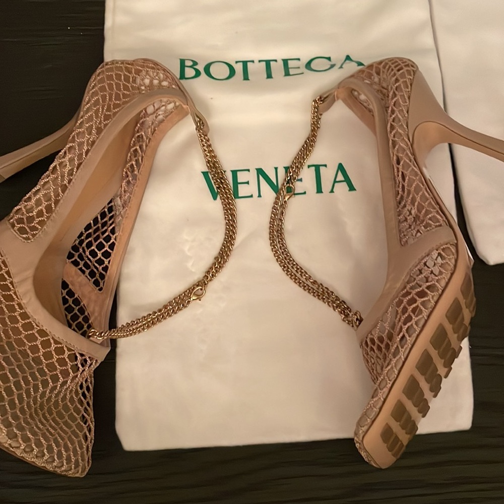 Bottega Veneta Stretch Sandal with Chain
